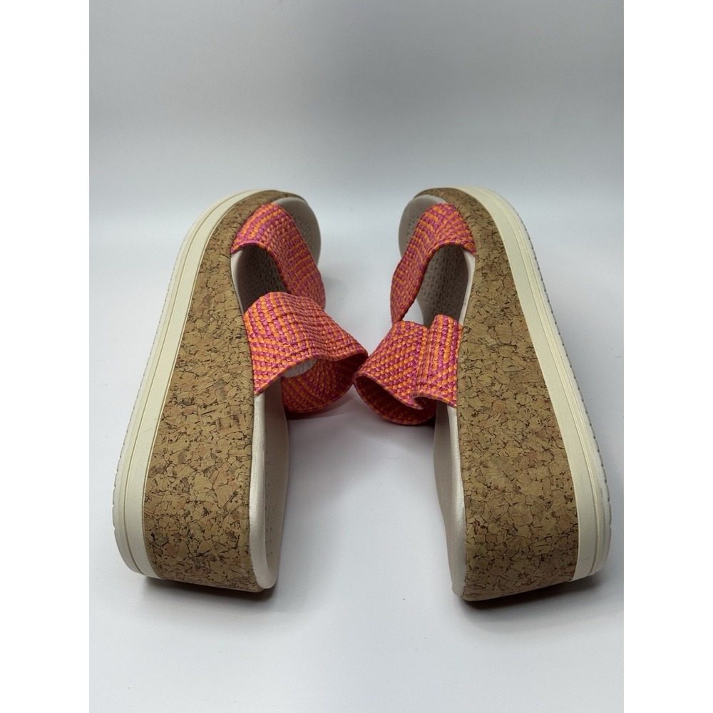 Bzees Womens Riviera Sz 9 Machine Washable Wedge Sandal Pink/Orange - Picture 5 of 8